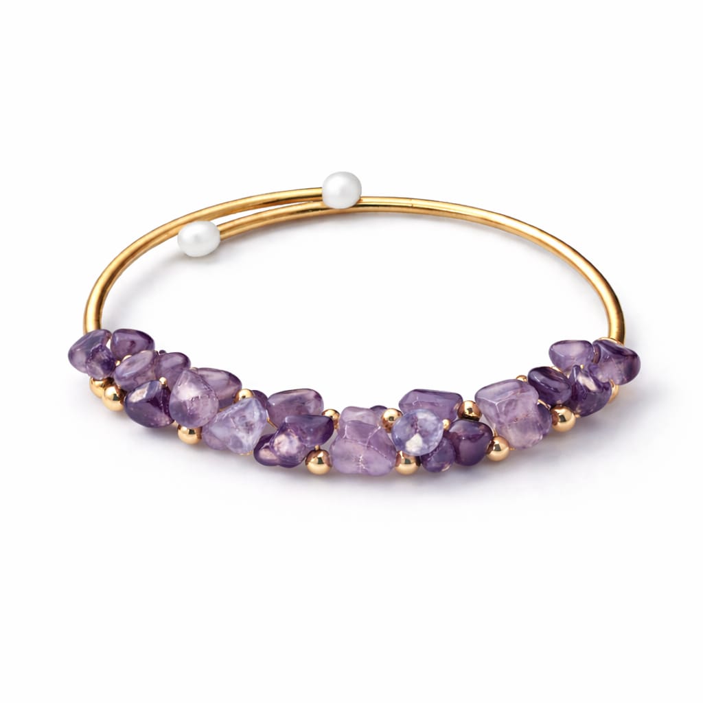 Crystal Chip Wire Bangle