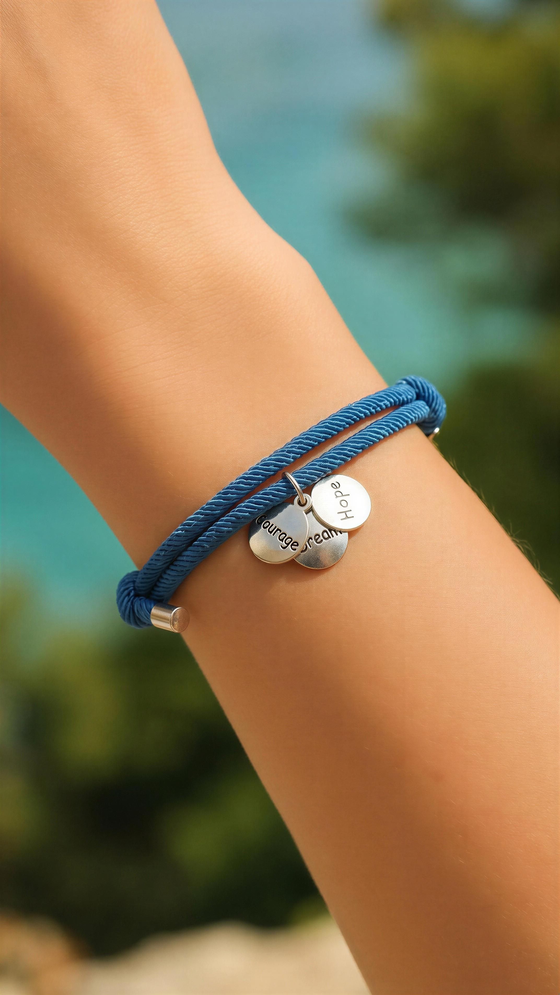 Inspirational Adjustable Cord Bracelet