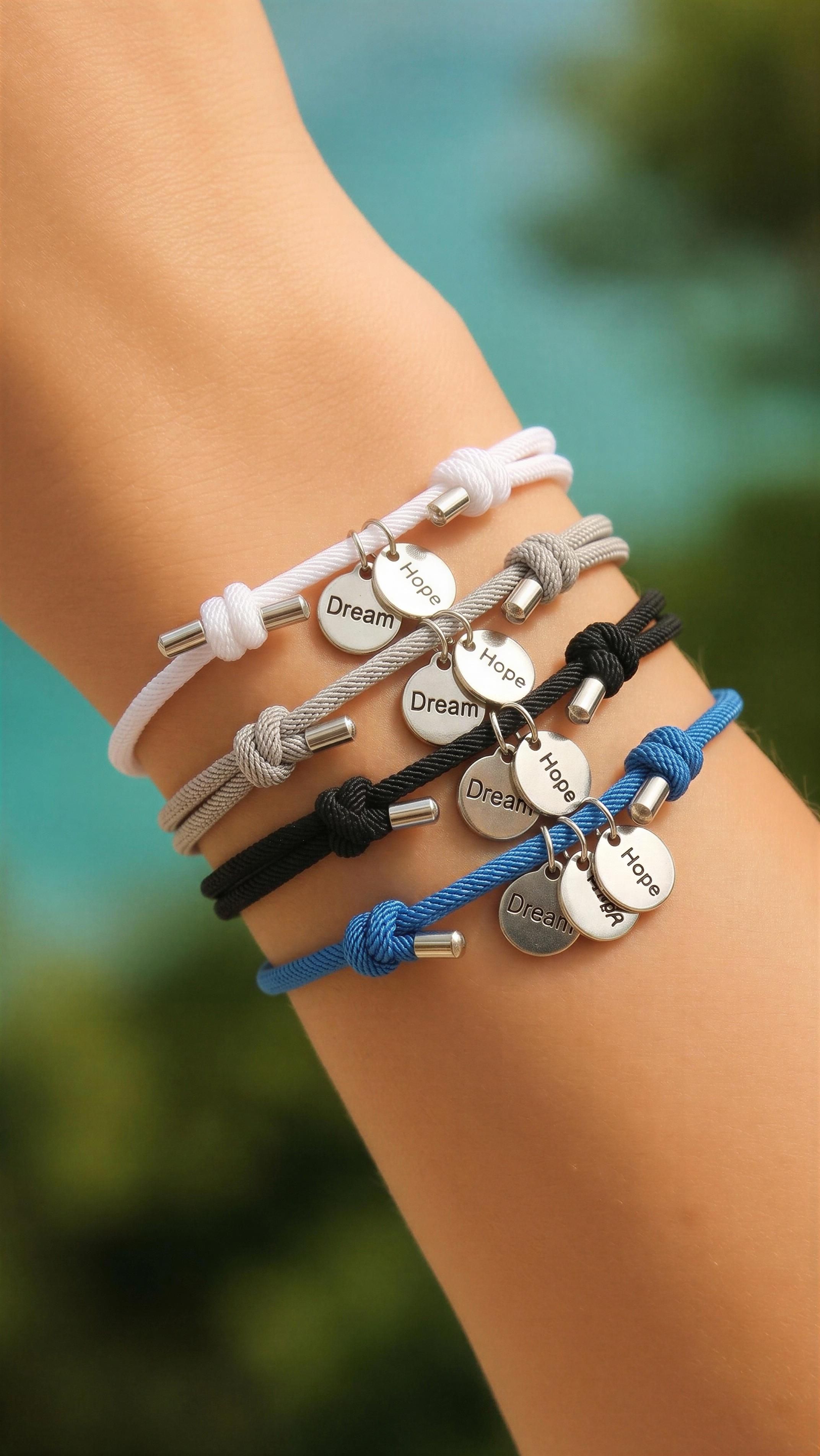 Inspirational Adjustable Cord Bracelet